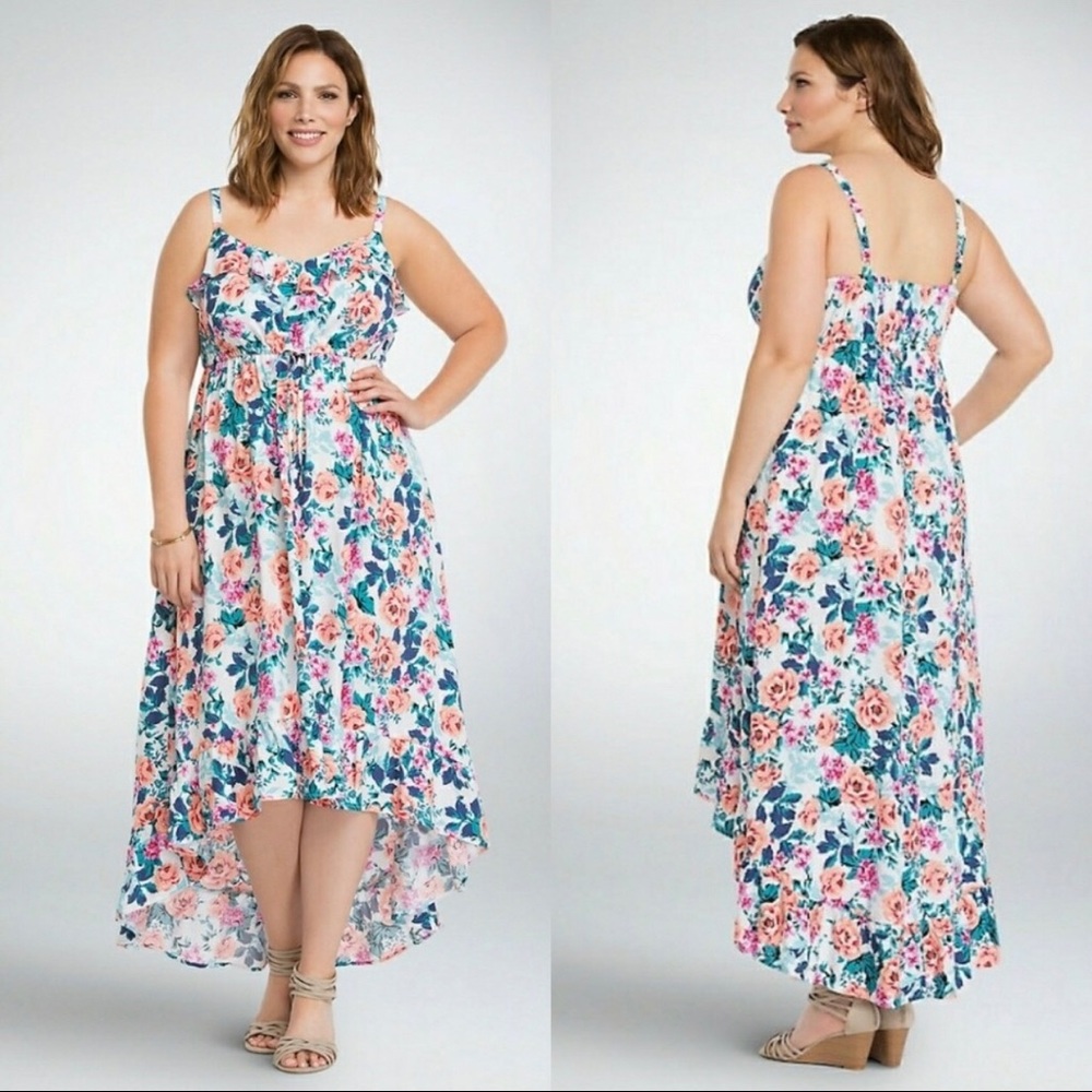 High-low floral dress